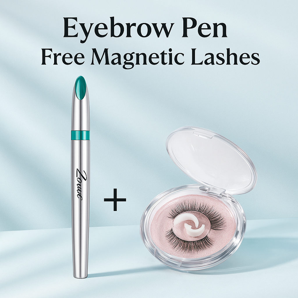 3D Microblading Eyebrow Pen + Magnetic Lashes Beauty Bundle