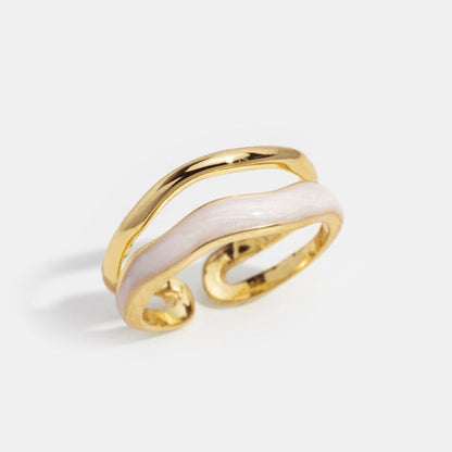 Gold Sahara Ring with Lapis