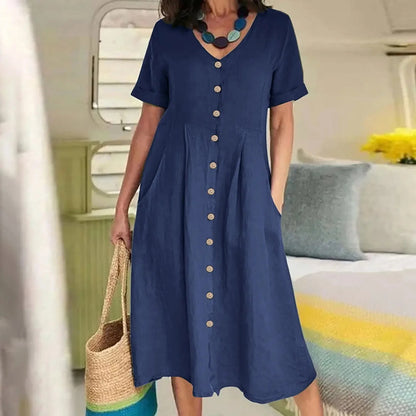 Linen Luxe Pocket Dress