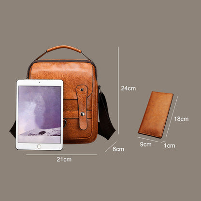 🔥Trendy PU Leather Men's Crossbody Bag with Wallet