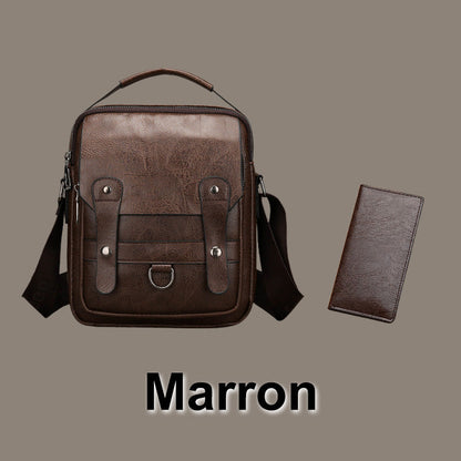 🔥Trendy PU Leather Men's Crossbody Bag with Wallet