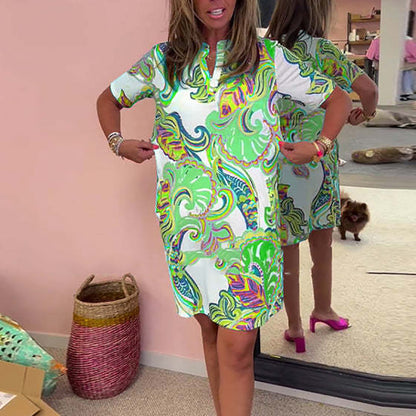 🌸Women's Floral Print Dress with V-Neck