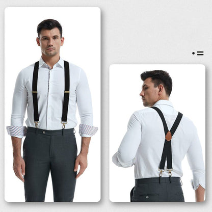 Universal, Highly Elastic X-Shaped Suspenders