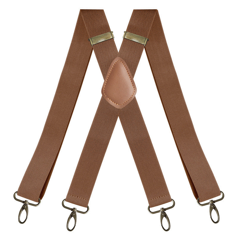 Universal, Highly Elastic X-Shaped Suspenders
