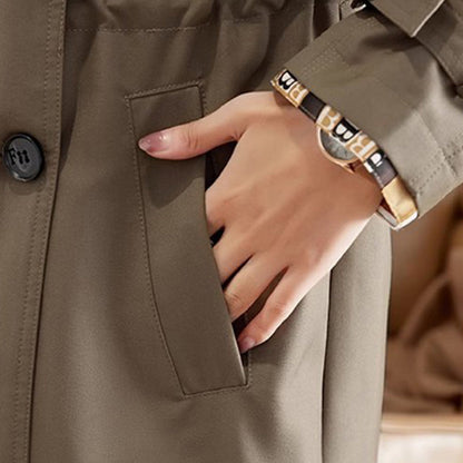 Big Sale💥Women's Slimming Lapel Mid-Length Trench Coat