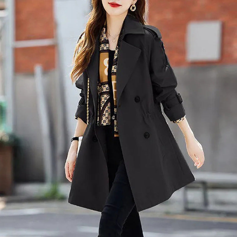 Big Sale💥Women's Slimming Lapel Mid-Length Trench Coat