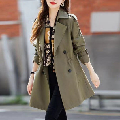 Big Sale💥Women's Slimming Lapel Mid-Length Trench Coat