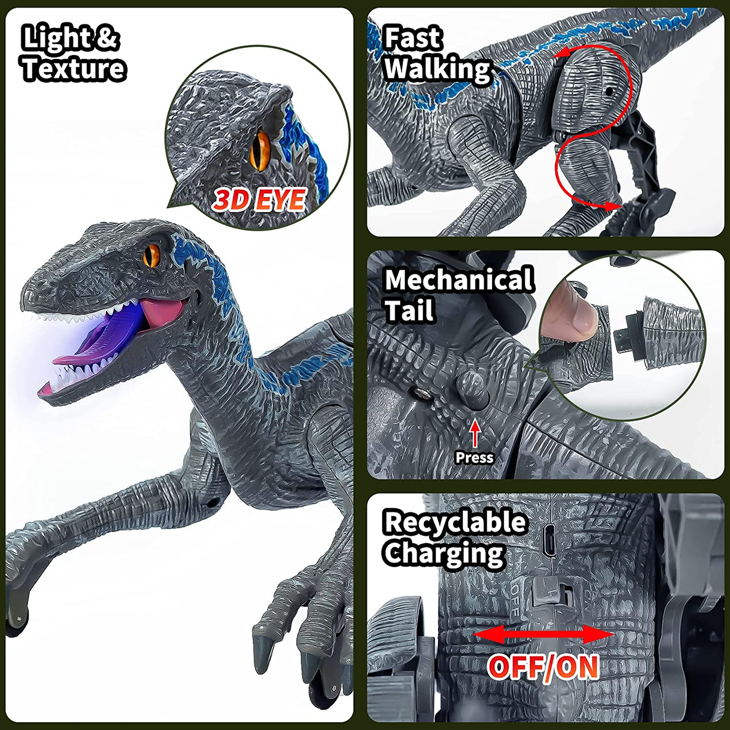 Best Gifts for Kids in 2025💝Realistic Remote Control Dinosaur (Free Shipping)