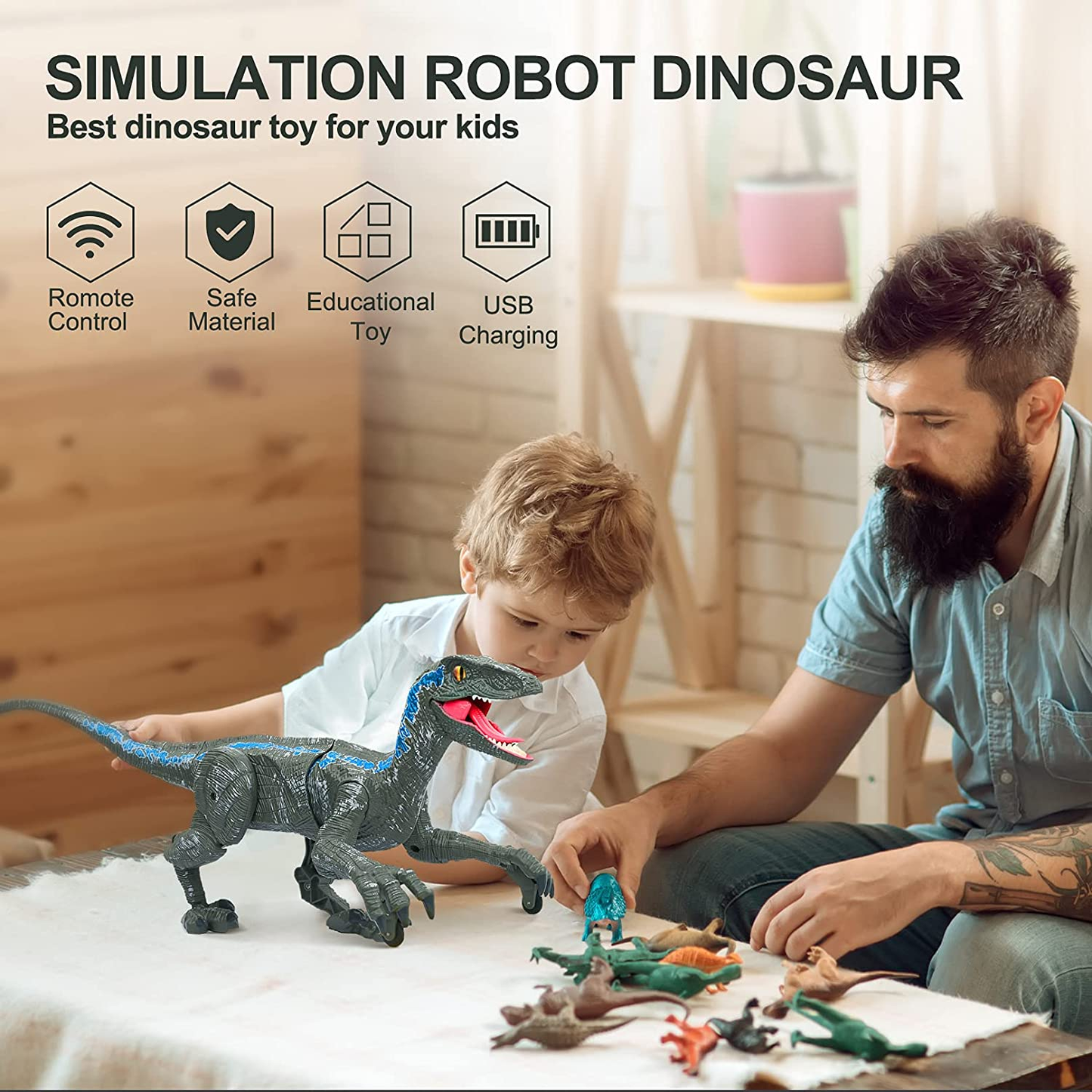 Best Gifts for Kids in 2025💝Realistic Remote Control Dinosaur (Free Shipping)