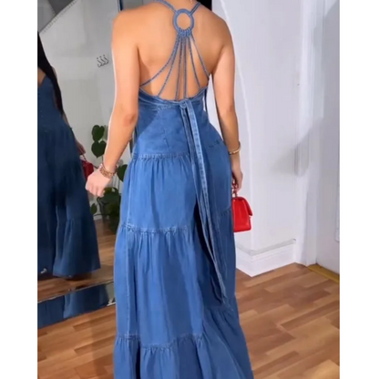 Women's Sexy V-Neck Backless Jumpsuit