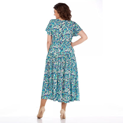 【S-4XL】🏖️Summer Colorful Chiffon Dress