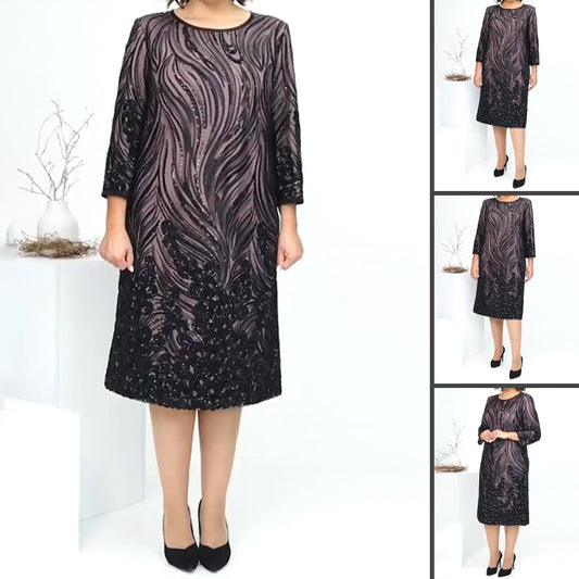 Women's A-Line Sequined Evening Dress