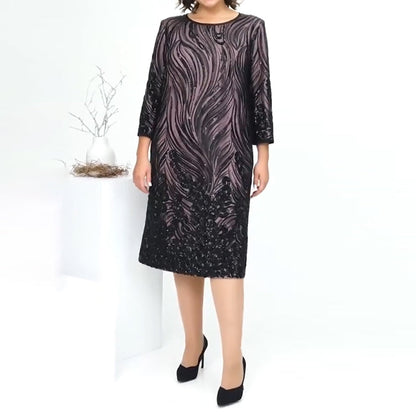 Women's A-Line Sequined Evening Dress