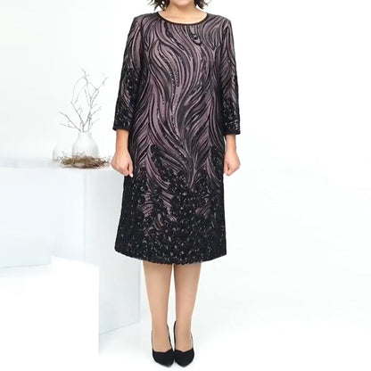 Women's A-Line Sequined Evening Dress