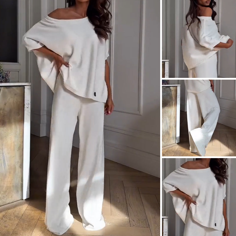 🔥Summer New Arrivals🔥Women's Casual Two-Piece Set One-Shoulder Top & Pants