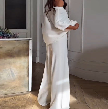 🔥Summer New Arrivals🔥Women's Casual Two-Piece Set One-Shoulder Top & Pants