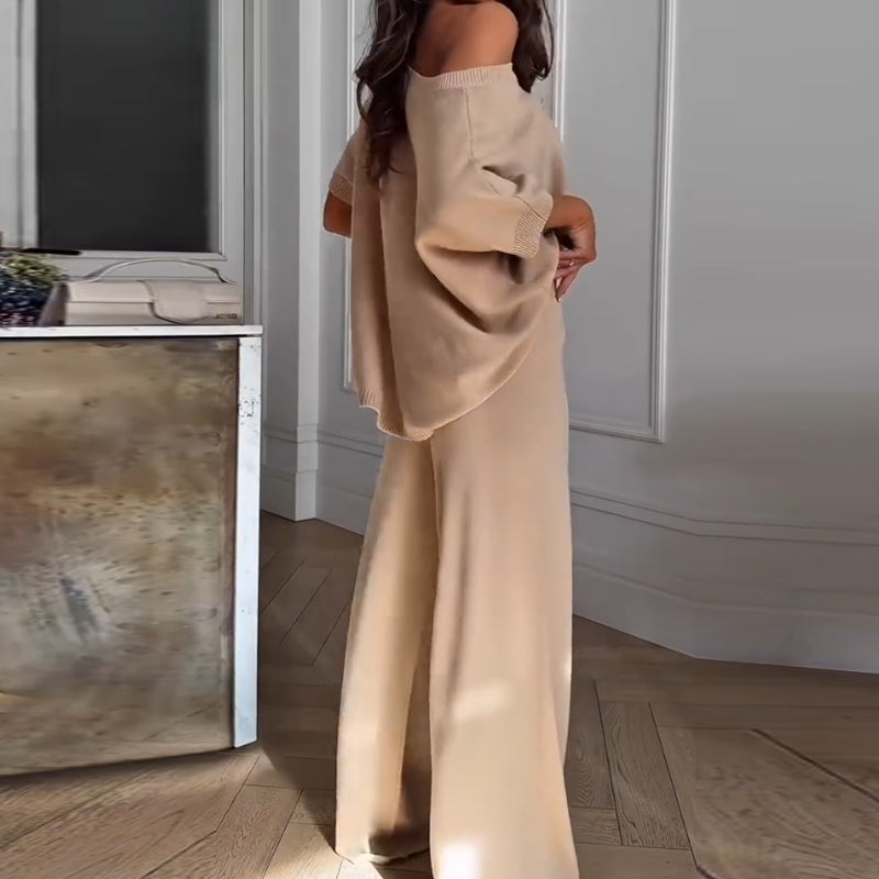 🔥Summer New Arrivals🔥Women's Casual Two-Piece Set One-Shoulder Top & Pants