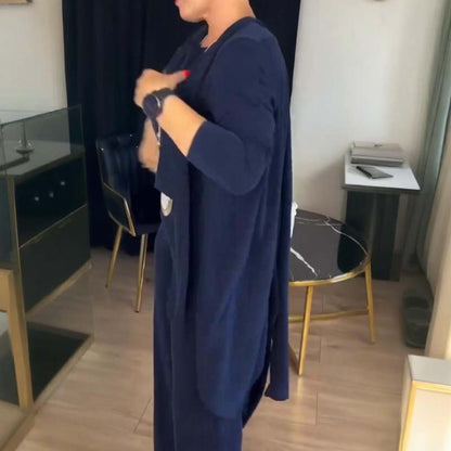 Stylish 3-piece Set w/ Long Cardigan, Top & Pants🔥FREE SHIPPING